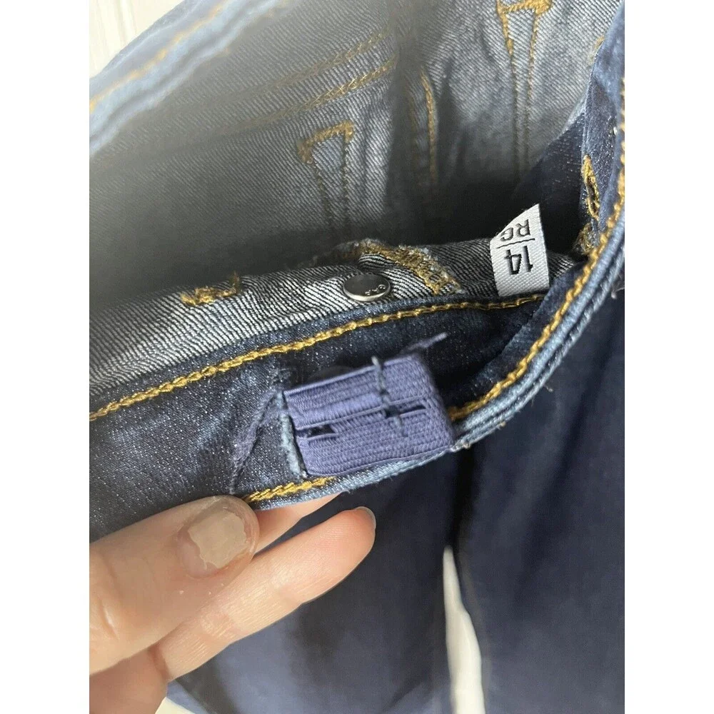 Gap Stretch Super Skinny Jeans Girls Size 14 Slim Adjustable Waist Dark Wash
